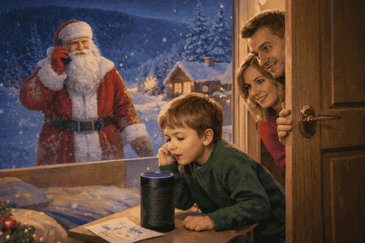 Как позвонить Дедушке Морозу через Яндекс Станцию или любой смартфон. Фото.