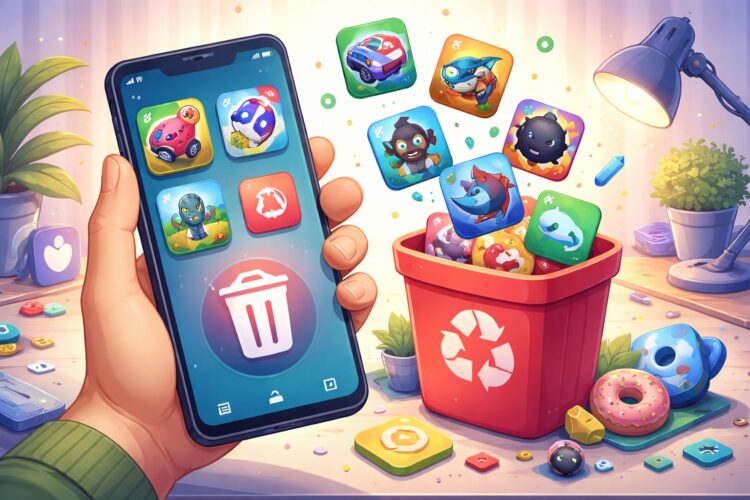 Как удалить ненужные игры с телефона Android. Помогаем избавиться от бестолковых игр и освободить место на телефоне. Фото.