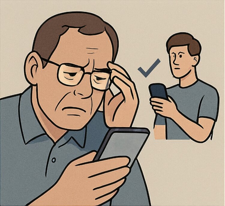 Влияет ли на зрение размер шрифта. Не забывайте включать масштабирование интерфейса. Фото.