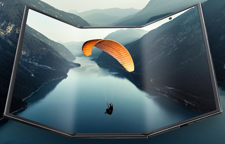 Samsung выпустила Galaxy Z TriFold — первый смартфон компании, раскладывающийся в 10-дюймовый планшет. Получаете в одном устройстве и смартфон, и полноценный планшет. Изображение: macrumors.com. Фото.
