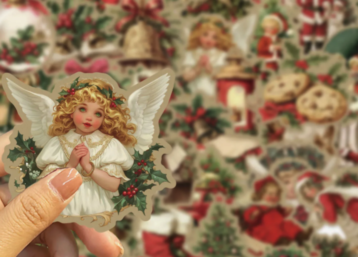 Рождественские наклейки. Изображение: AliExpress. Фото.