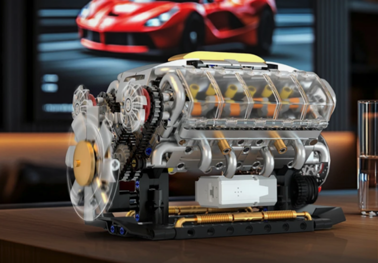 Конструктор модели двигателя V8. Изображение: AliExpress. Конструктор модели двигателя V8. Изображение: AliExpress. Фото.