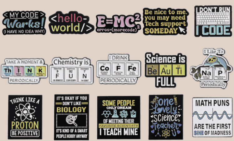 Металлический значок для программистов. Изображение: AliExpress. Фото.