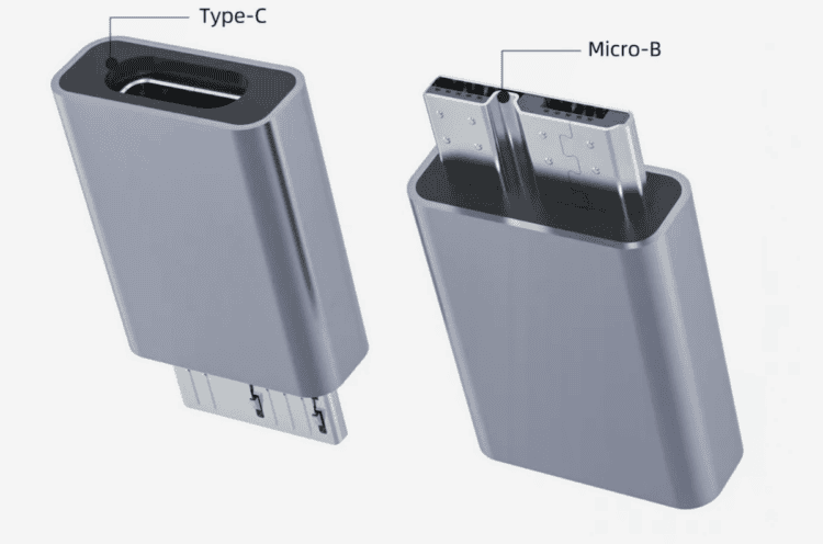 Переходник USB-C на USB-В 3.0. Изображение: AliExpress. Фото.