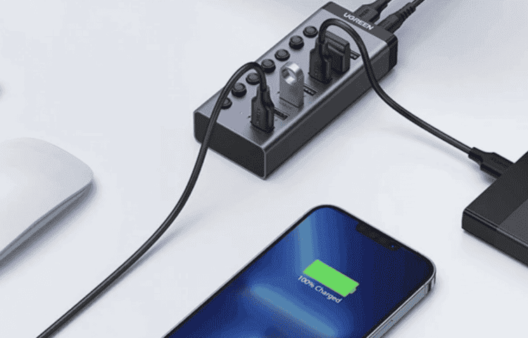 USB-концентратор Ugreen на 7 портов с USB 3.0. Изображение: AliExpress. Фото.