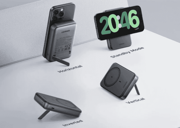 Магнитный павербанк Ugreen с беспроводной зарядкой. Изображение: AliExpress. Фото.