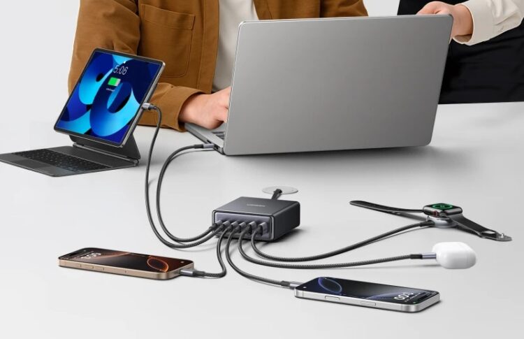 Настольная зарядка UGREEN для техники. Универсальная зарядка для домашней техники. Фото.