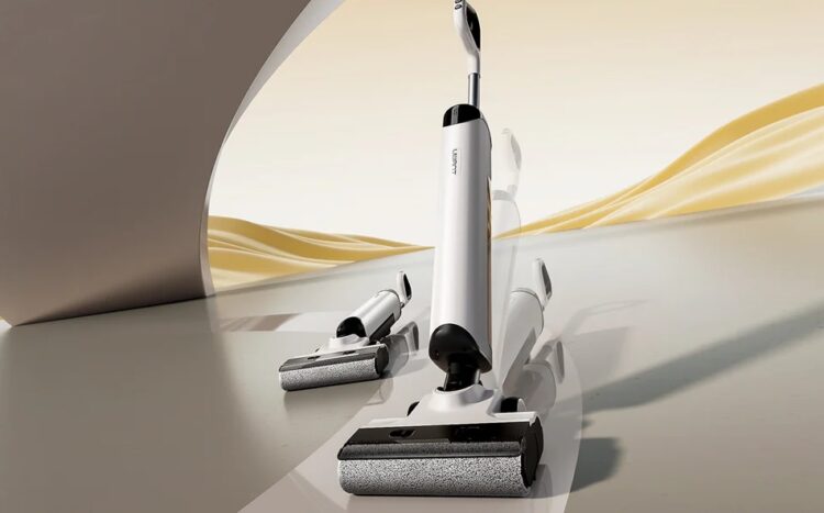 UWANT D500 — вертикальный моющий пылесос для пола. Вертикальный моющий пылесос для эффективной уборки пола. Фото.