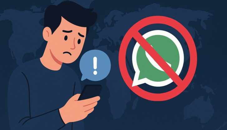 Почему не отправляются сообщения в WhatsApp. Фото.