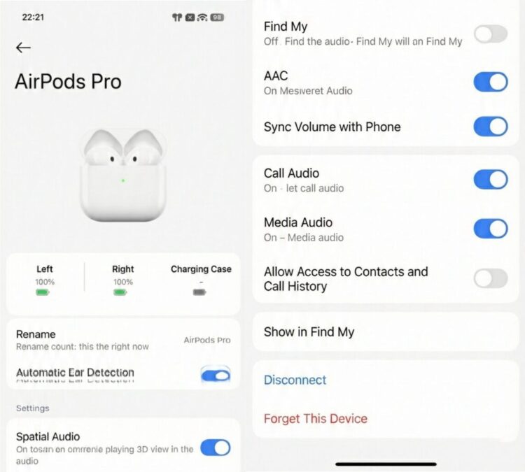 Как работают AirPods в HyperOS. Все настройки будут доступны без сторонних программ. Изображение: xiaomitime.com. Как работают AirPods в HyperOS. Все настройки будут доступны без сторонних программ. Изображение: xiaomitime.com. Фото.