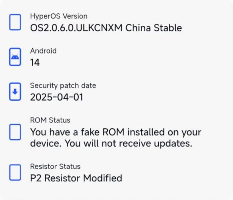 Как узнать версию прошивки на телефоне Xiaomi. Кастомная прошивка может навредить телефону. Фото.
