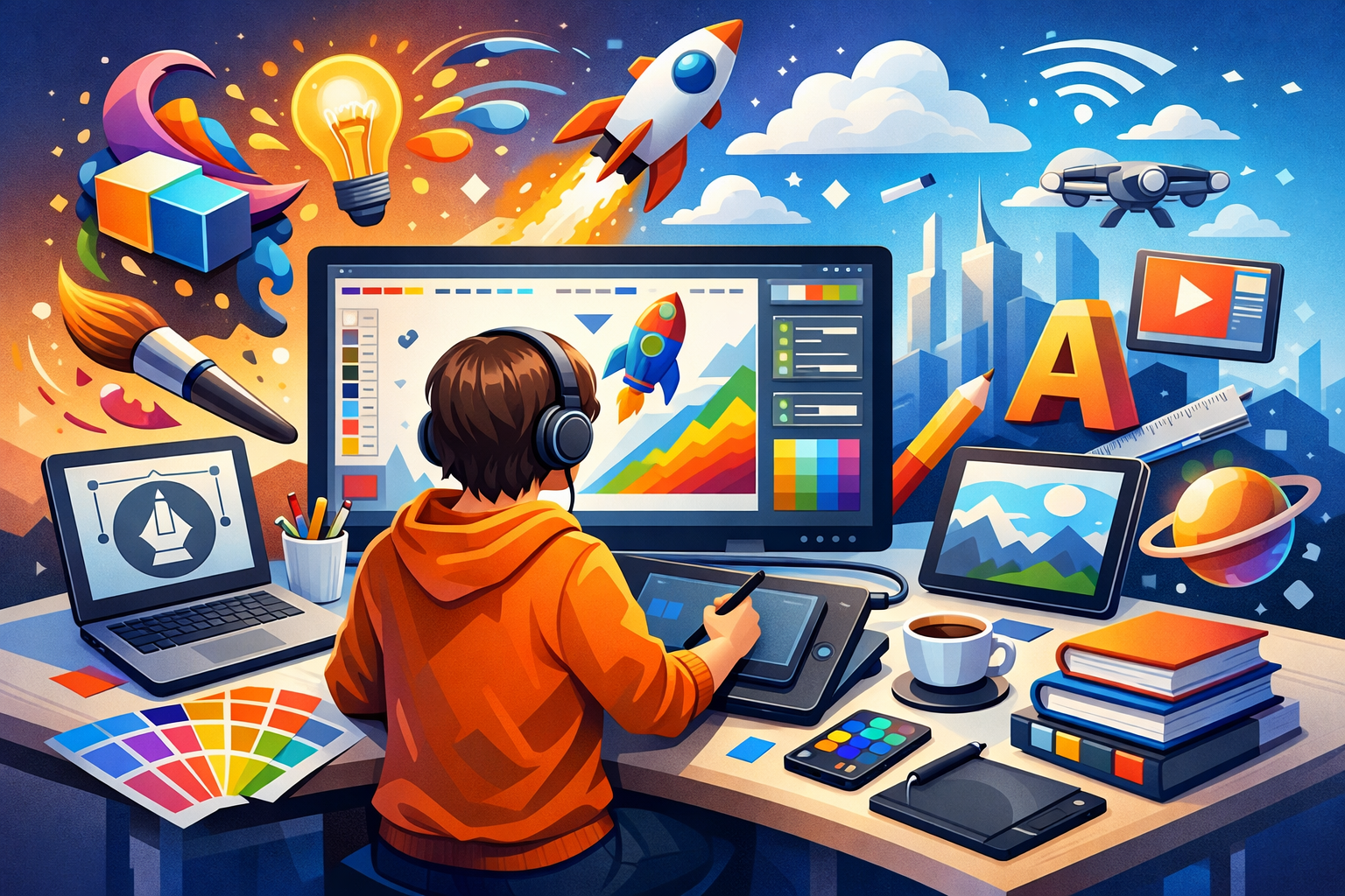 Графический дизайнер: как стать с нуля за 6–9 мес