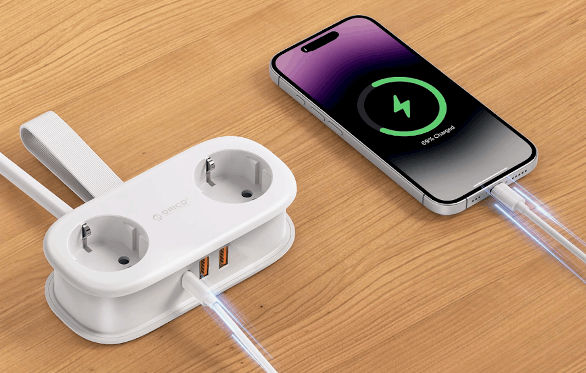 Удлинитель ORICO на 20 Вт с USB-портами. Изображение: AliExpress. Удлинитель ORICO на 20 Вт с USB-портами. Изображение: AliExpress. Фото.