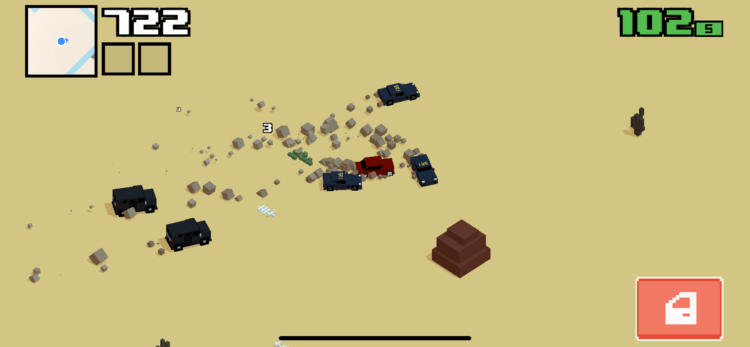 Погоня от полиции на Андроид. Стрелялка в духе ГТА радует мультяшным дизайном. Фото.