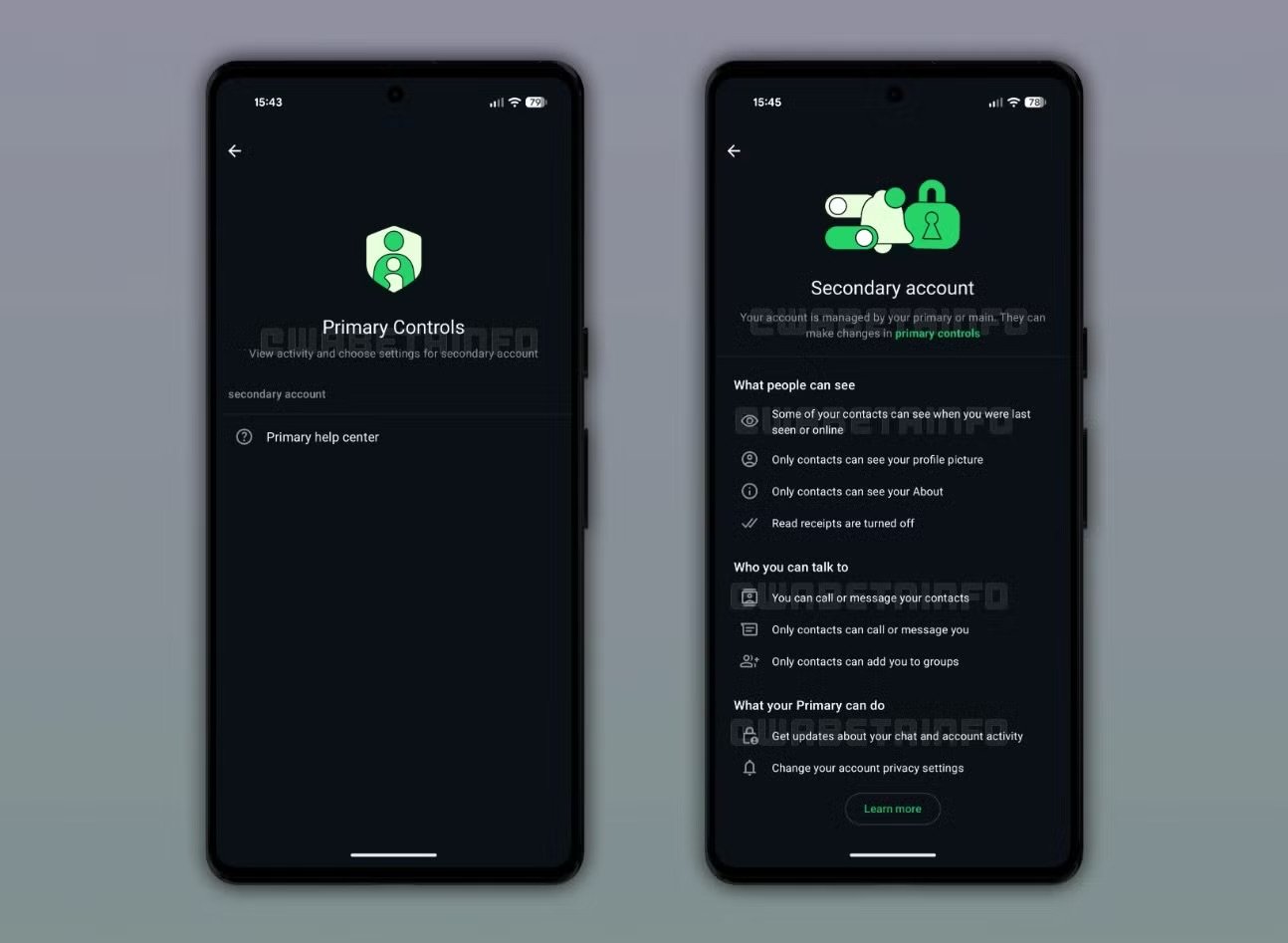 Зачем нужен родительский контроль в WhatsApp*. Так выглядят настройки родительского контроля. Изображение: WABetaInfo. Фото.