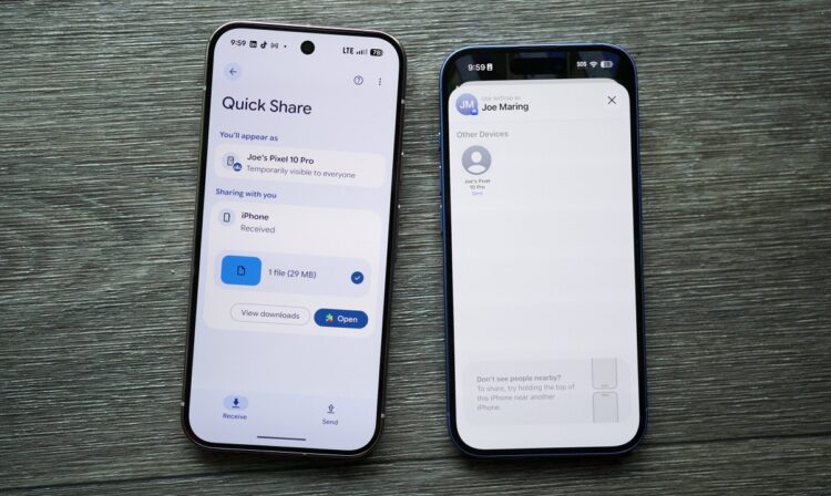 Google делает все смартфоны совместимыми с iPhone. Как работает AirDrop на Android? Теперь Android будет совместим с Apple. Изображение: androidauthority.com. Фото.
