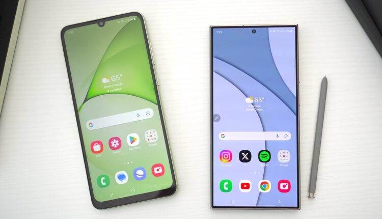 Отличия в характеристиках смартфонов. По дорогому смартфону сразу видно, что он лучше. Изображение: TechDaily. Фото.
