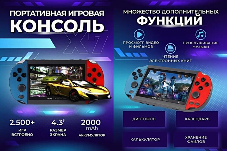 Портативная приставка с играми. Приставка с кучей предустановленных игр. Фото.