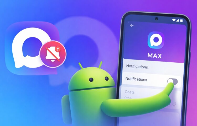 Как отключить уведомления в MAX на Android. Показываем, как отключить уведомления одним нажатием. Фото.