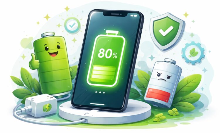 Почему нужно заряжать смартфон до 80%. Старайтесь не заряжать смартфон полностью. Фото.