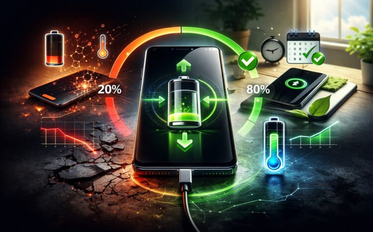 Почему нужно заряжать смартфон от 20% до 80%. Объясняем, как правильно заряжать смартфон. Фото.