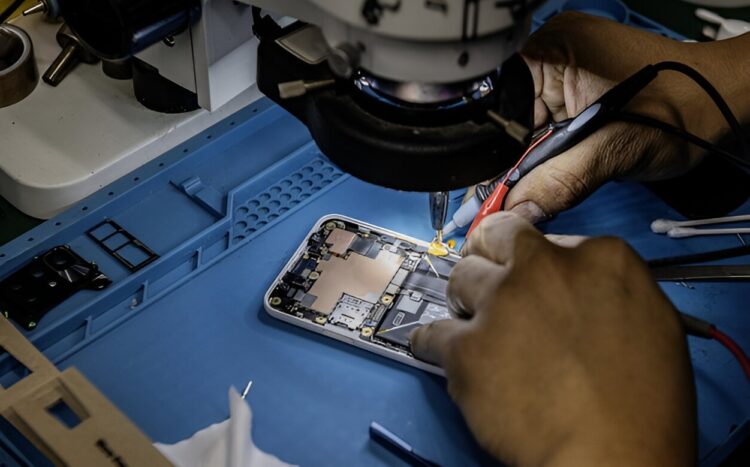 Смартфон упал — что делать. Разбитый смартфон можно починить, но не дома. Изображение: cellfixplus.com. Фото.