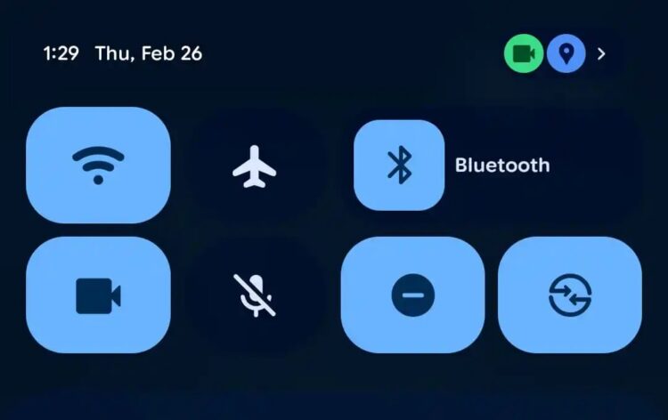 Так выглядят новые индикаторы в шторке Android 17. Фото.