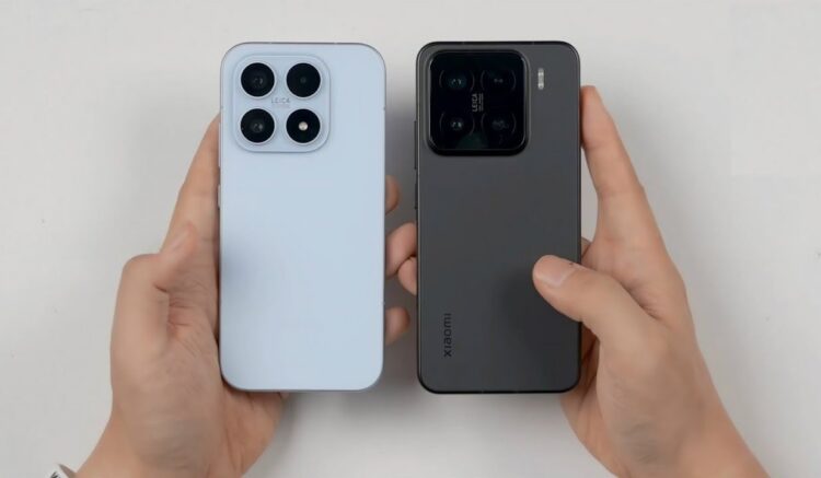 Компактные флагманы Xiaomi 15 и Xiaomi 17. Классные компакты Xiaomi: 15 (справа) и 17 (слева). Изображение: Kingmi Mobile. Фото.