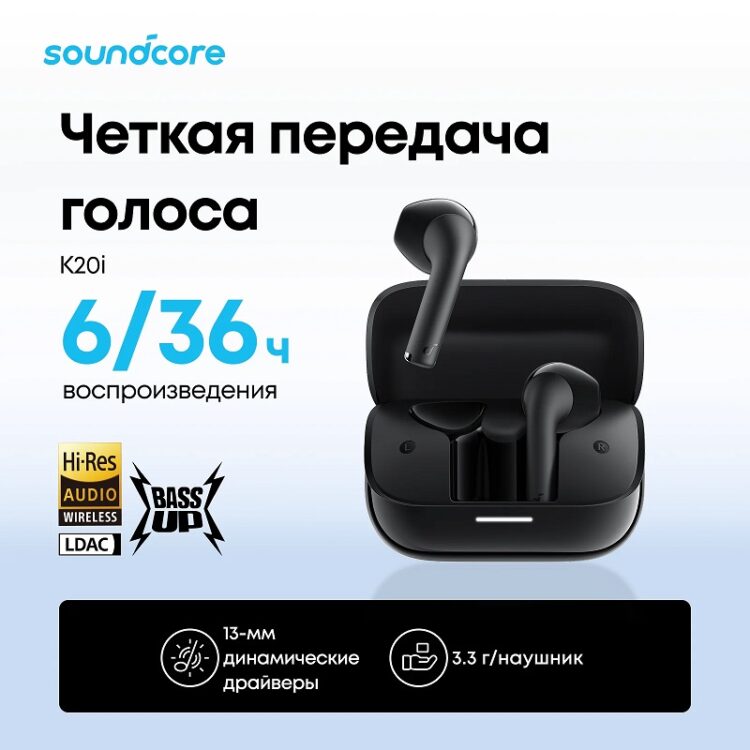 Наушники Anker с большой скидкой. Крутые Bluetooth-наушники за копейки. Фото.