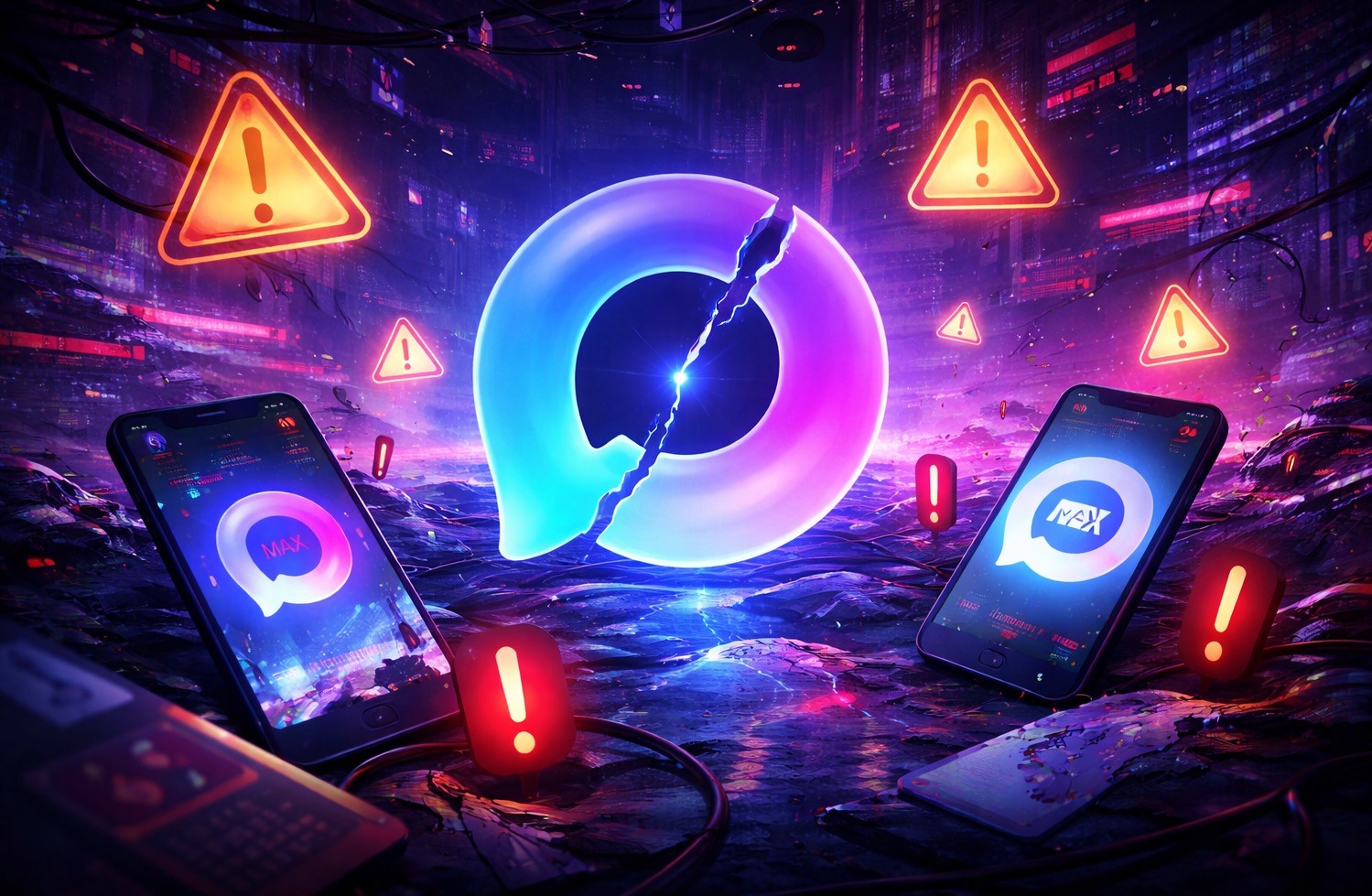 MAX перестал работать по всей России. Фото.