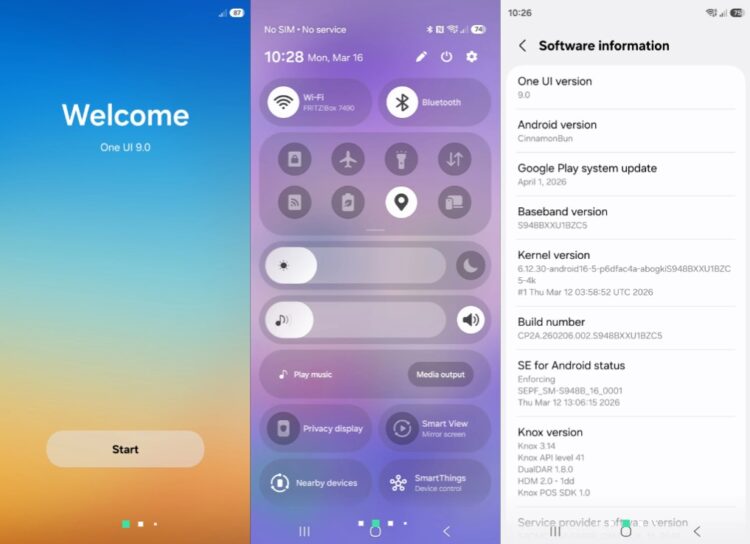 Обзор обновления One UI 9. Скриншоты тестовой сборки One UI 9. Фото.