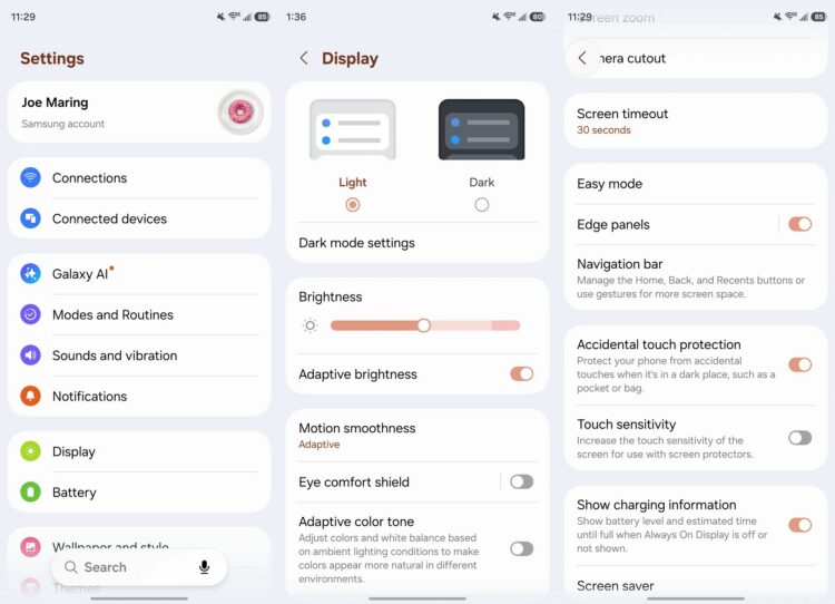 Edge-панель тоже лучше убрать. Фото.