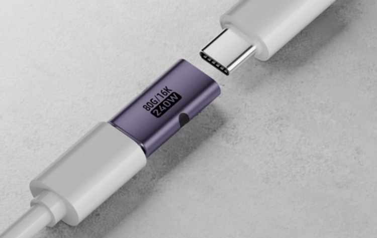 Переходник Type-C мама-мама для зарядки и удлинения провода. Изображение: AliExpress. Фото.