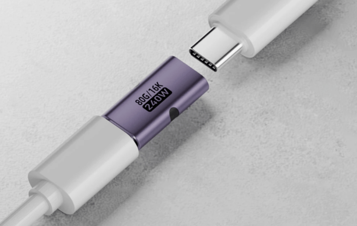 Переходник Type-C мама-мама для зарядки и удлинения провода. Изображение: AliExpress. Фото.