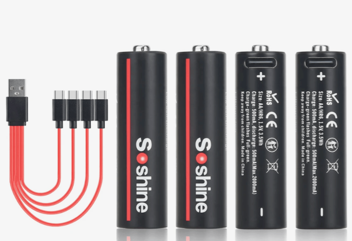 Аккумуляторные батарейки ААА с зарядкой по USB. Изображение: AliExpress. Фото.