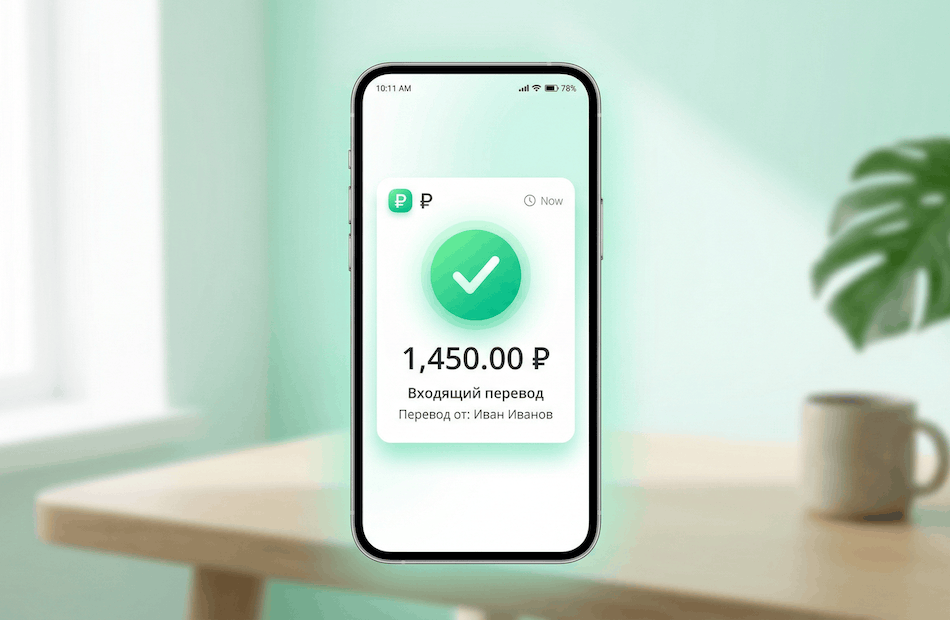 Ошибочный перевод по СБП. Что делать и как вернуть деньги. Уведомление о переводе от незнакомца — с этого обычно всё и начинается. Фото.