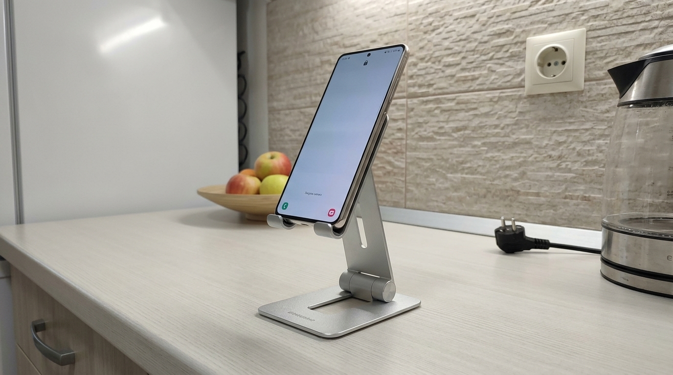 Стоит рядом с монитором уже полгода — ни царапины, ни люфта. Фото.