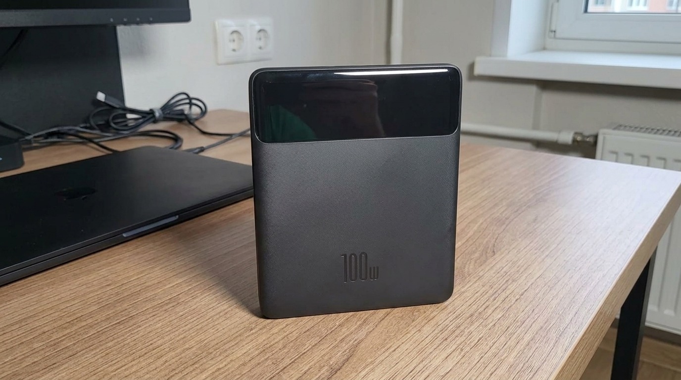 Тяжеловат, зато хватает на три полных зарядки моего Pixel. Фото.