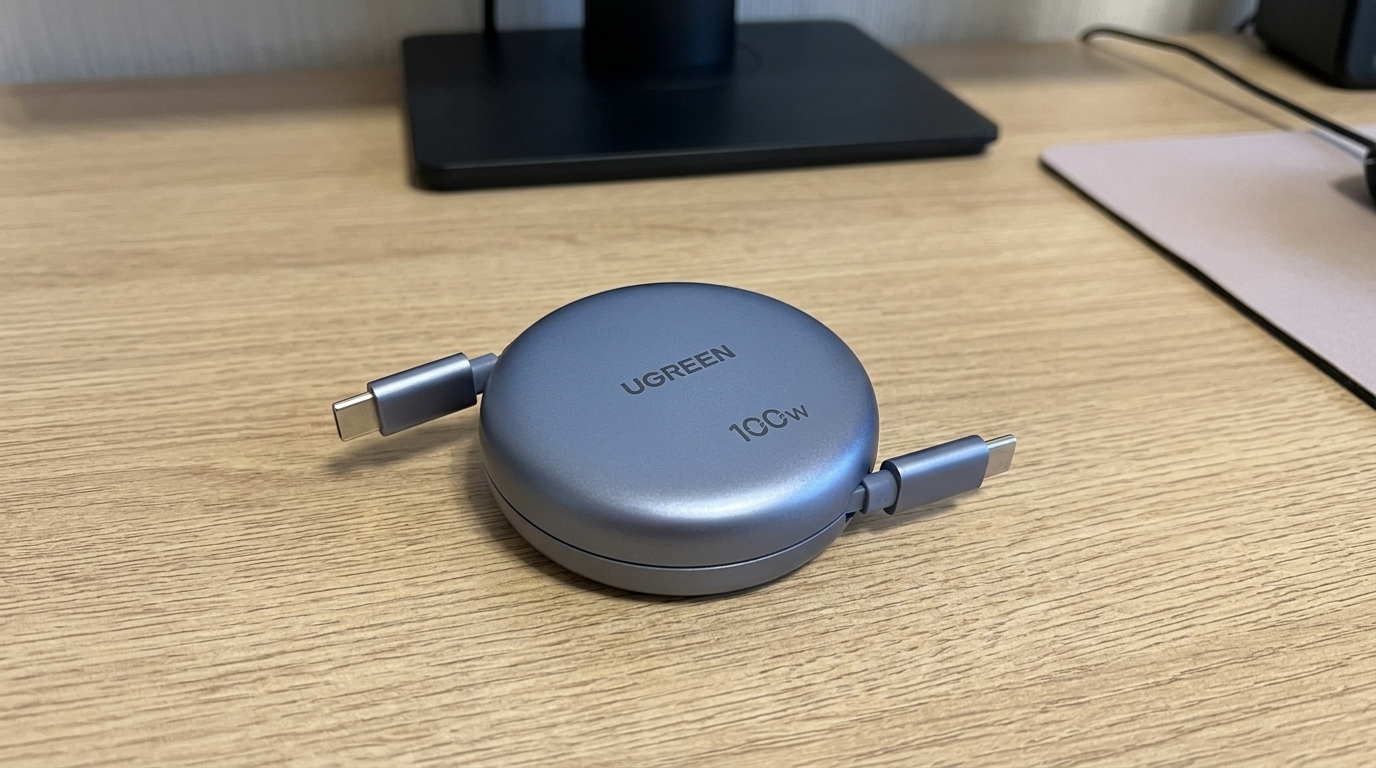 Похож на упаковку жвачки, а внутри — метр кабеля с зарядкой на 100 Вт. Фото.