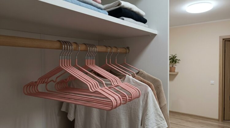 Набрал себе таких вешалок в шкаф. Фото.