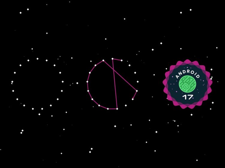 Так выглядит пасхалка Android 17. Фото.