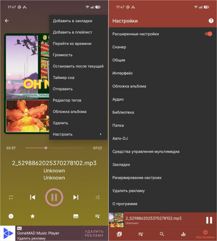 В GoneMAD есть режим расширенных настроек, благодаря которому открываются дополнительные возможности. Фото.