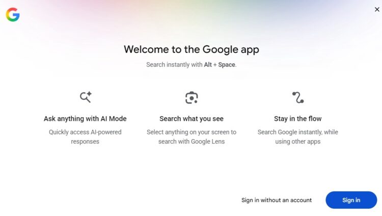 После установки приложение попросит войти в аккаунт Google. Фото.