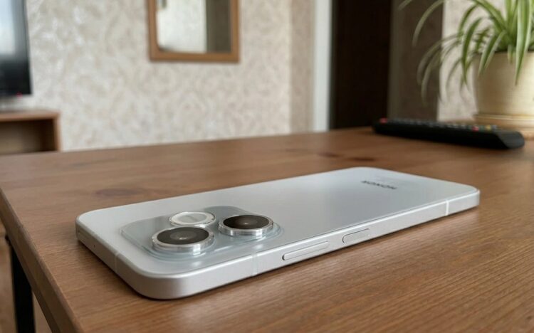 Смартфон реально оснащен металлической рамой. Фото.