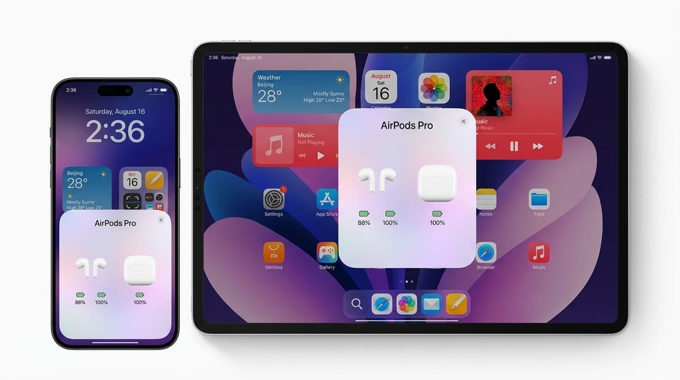 AirPods на Xiaomi чувствуют себя как дома. Фото.