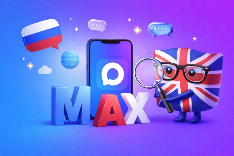 Мессенджер российский, а название пишется по-английски. Фото.