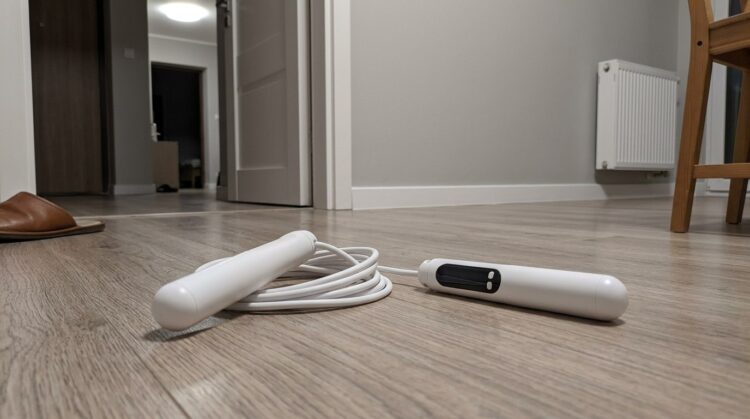 Крутая скакалка, помогающая расслабить мозги во время тренировок. Фото.