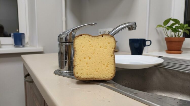 Губки для посуды в виде хлеба — разнообразим свой быт! Фото.