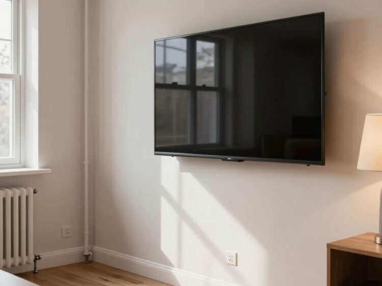 Чем дальше батарея отопления от телевизора, тем лучше. Фото.