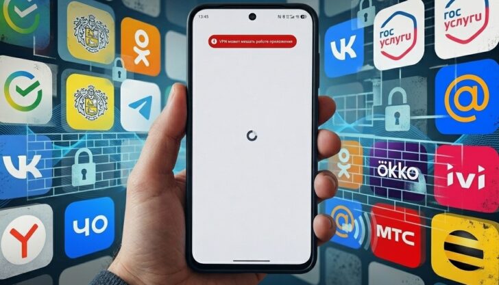 Какие приложения блокируют VPN на Android. Фото.